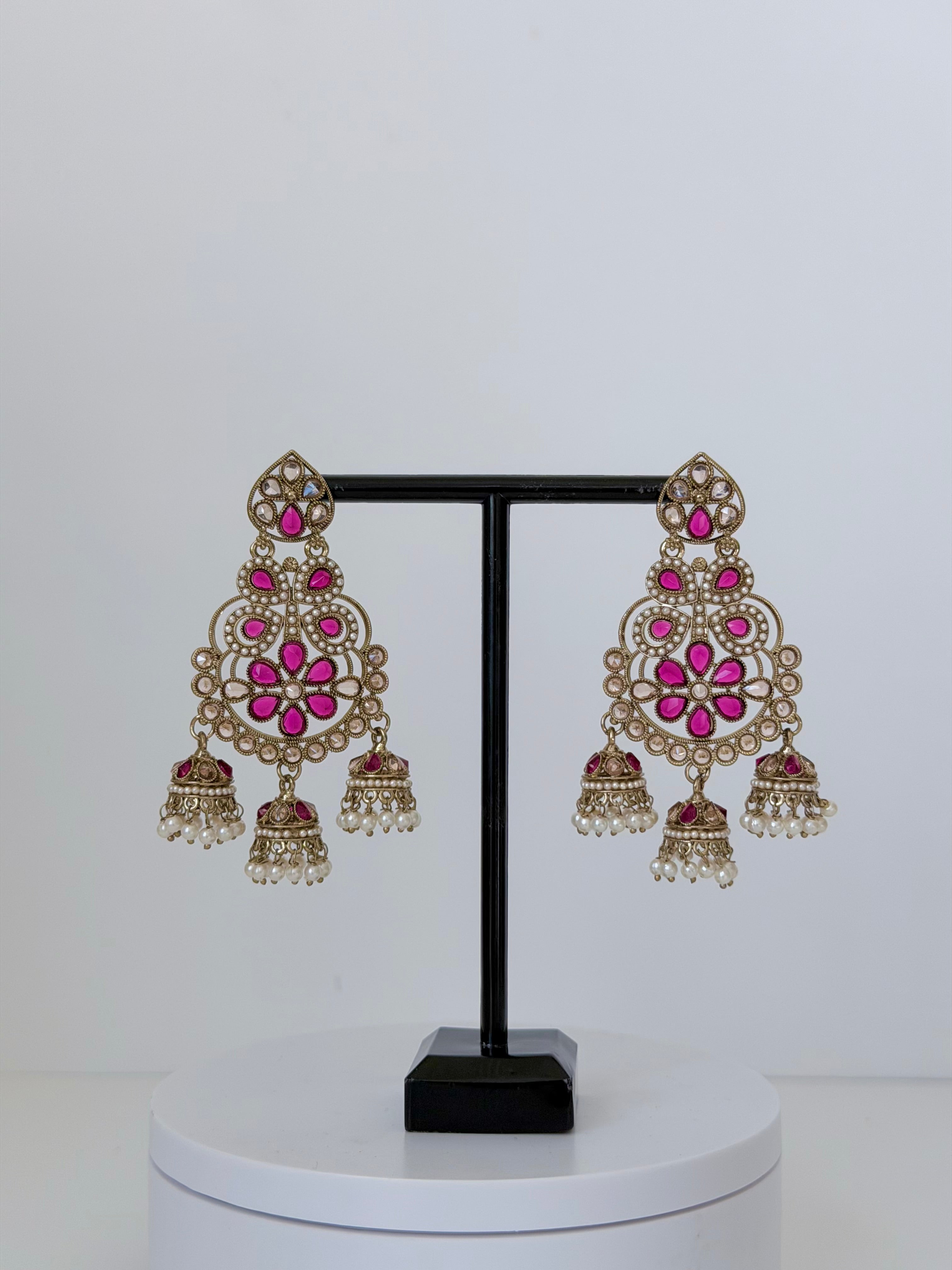 Polki Khwaab Earrings with Jhumka
