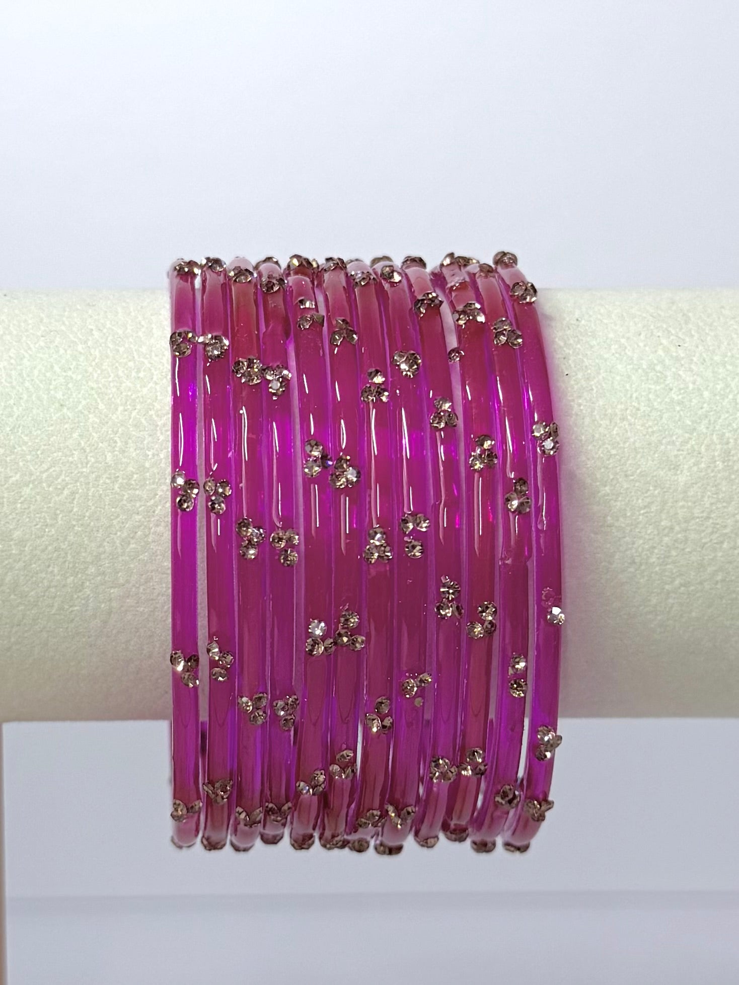Trending Viral Glass Bangles - Colorful Glass Bangles for All Occasions 12 pcs