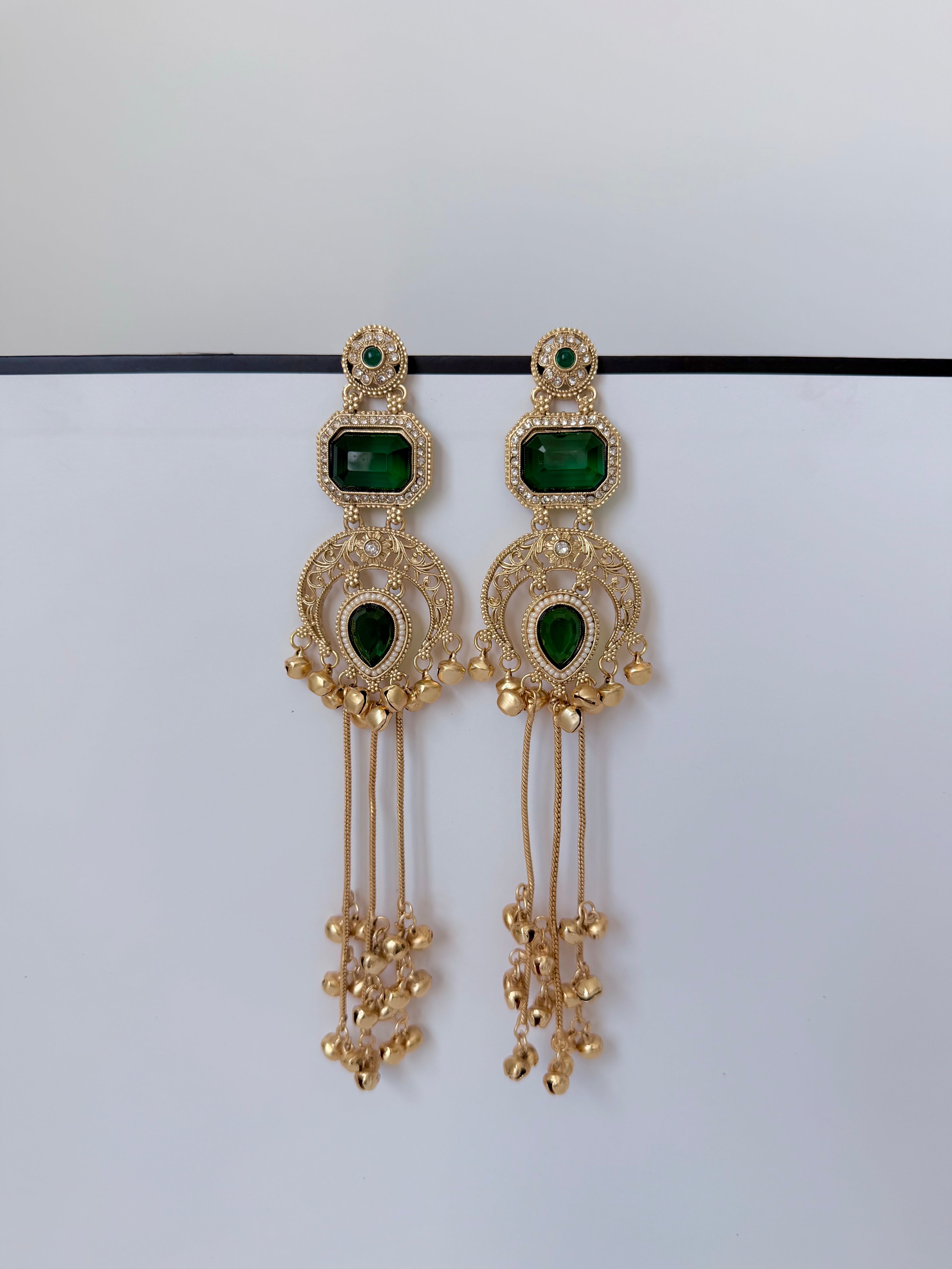 Trending Riona Kashmiri Earrings with Ghungroo