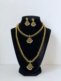 Nandini Traditional South Indian Necklace Combo with Earrings