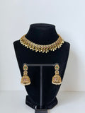 Meenakshi Traditional South Indian Necklace with Jhumka
