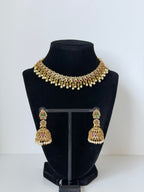 Meenakshi Traditional South Indian Necklace with Jhumka