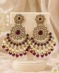 Zareen Polki Pearl Chandbali Earrings - Multiple Colors