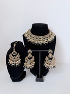 Bollywood Polki Azmira Lightweight Necklace set with Earrings and Tikka