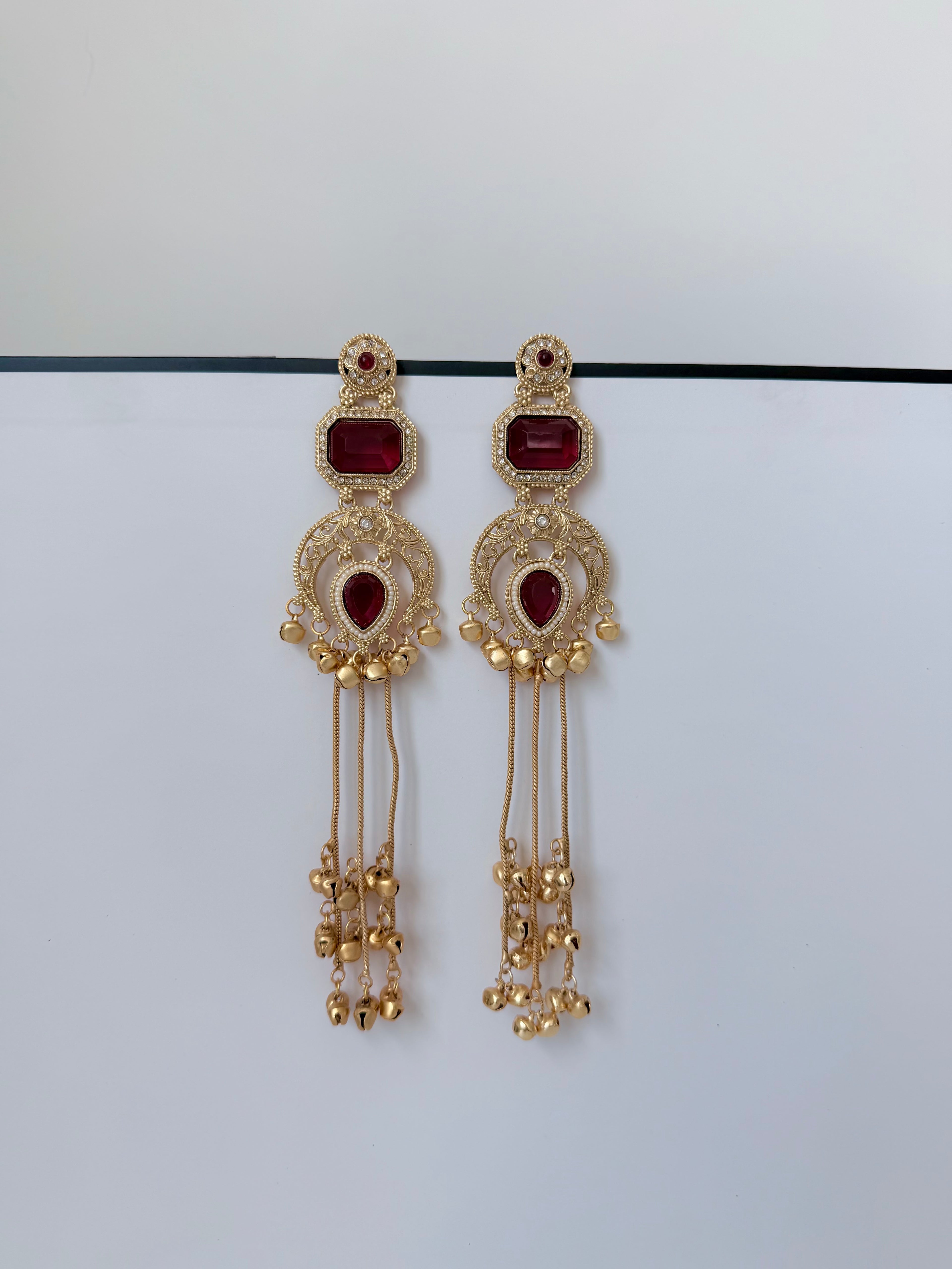 Trending Riona Kashmiri Earrings with Ghungroo