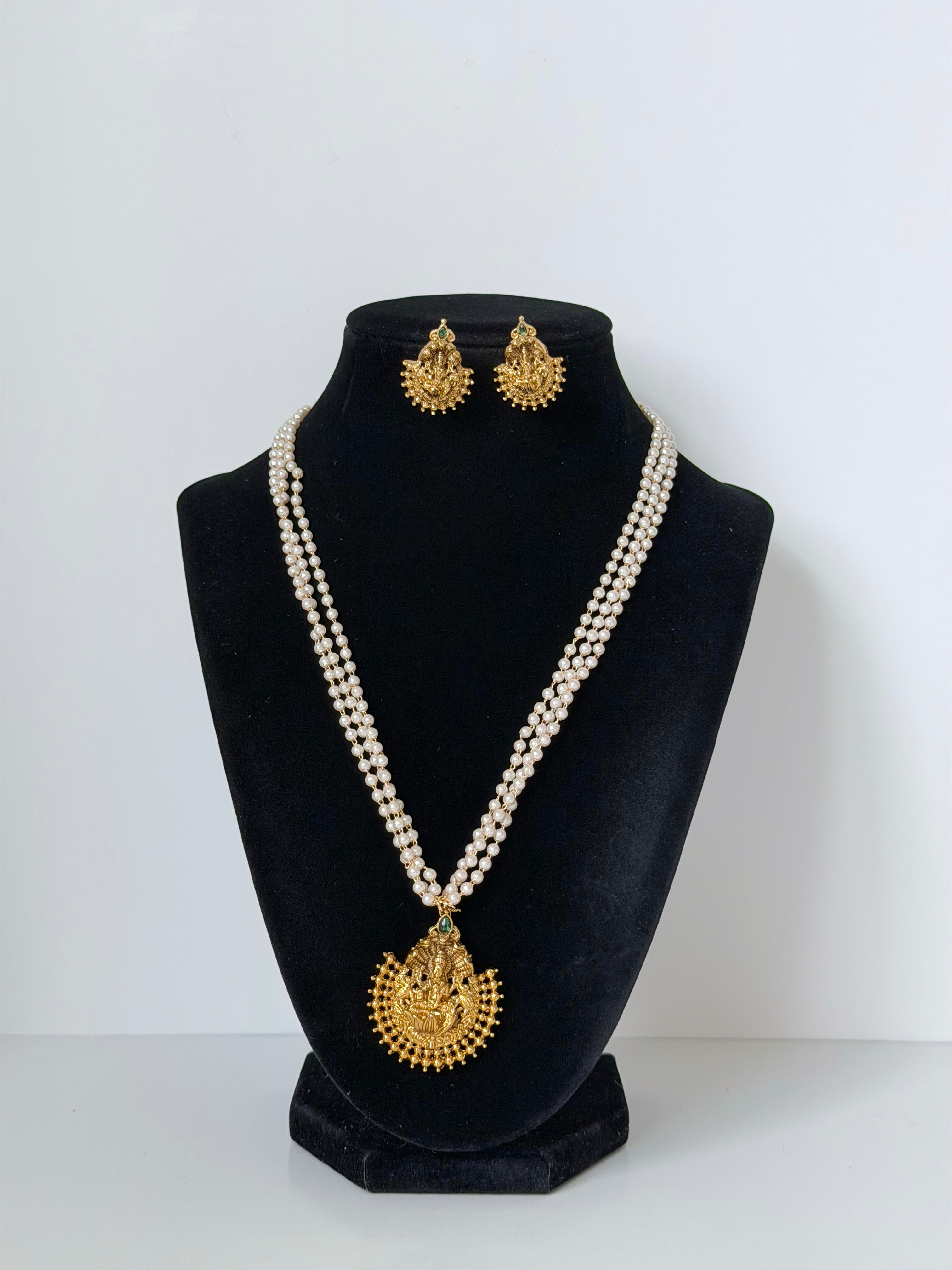 Kaveri Traditional South Indian Necklace with Jhumka