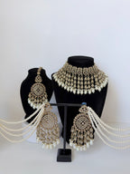 Bollywood Falak Polki Necklace Set with Sahara earrings and TIkka