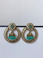 Lightweight Kundan Priya Earrings with Jhumka
