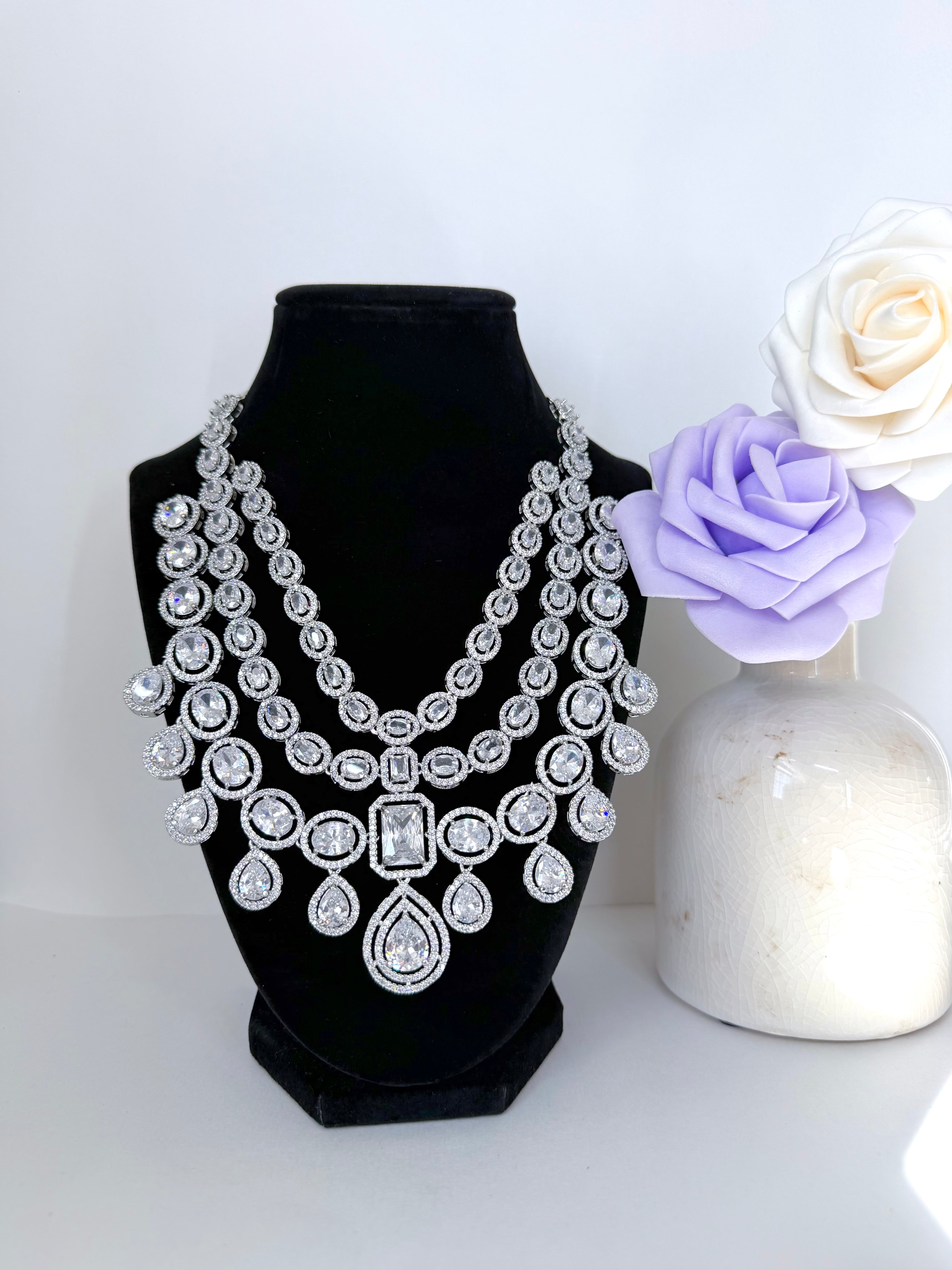 Bridal Shehnaaz American Diamond Set with Earrings