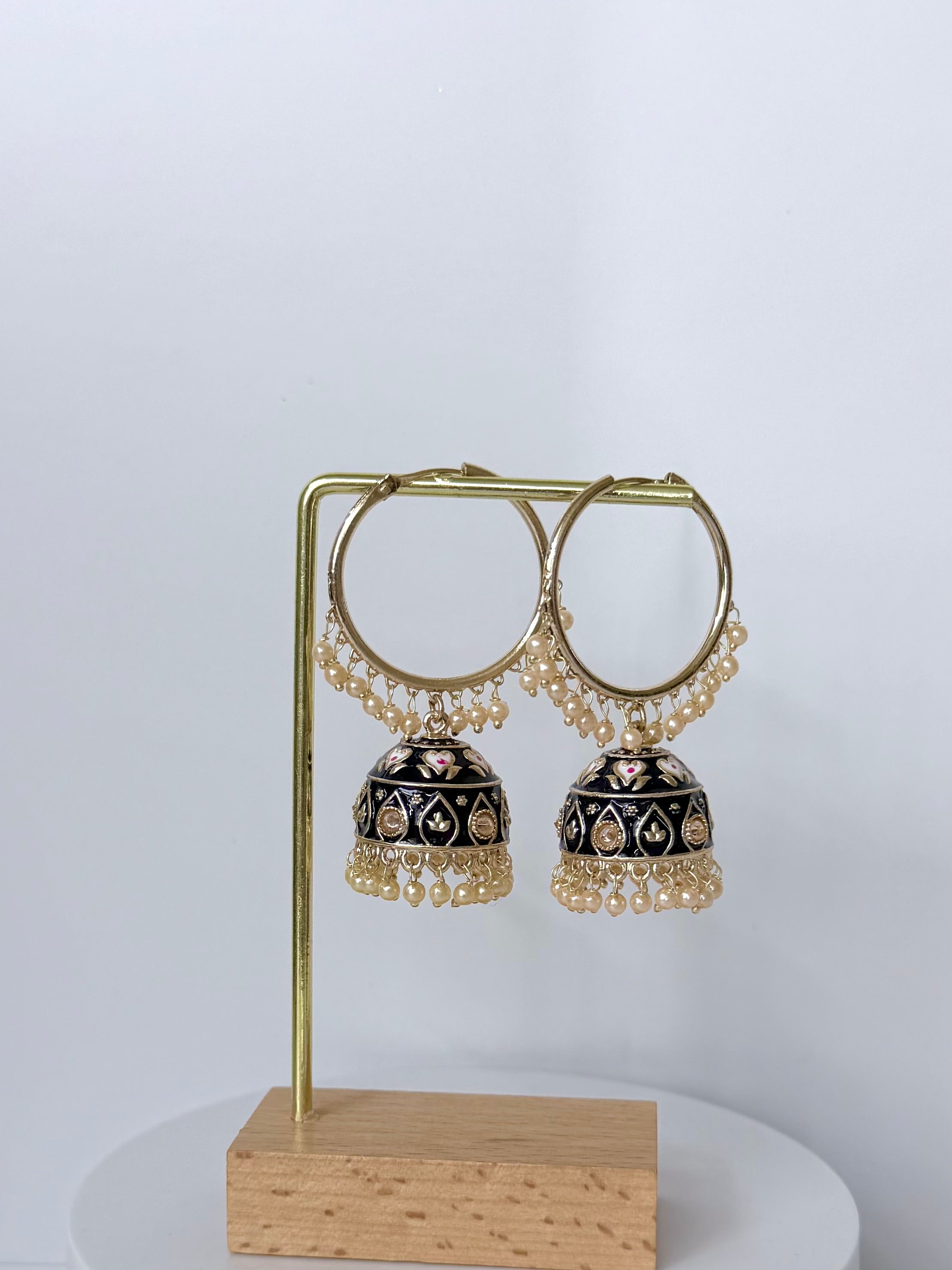 Bollywood Saanvi Meenakari Bali Jhumka