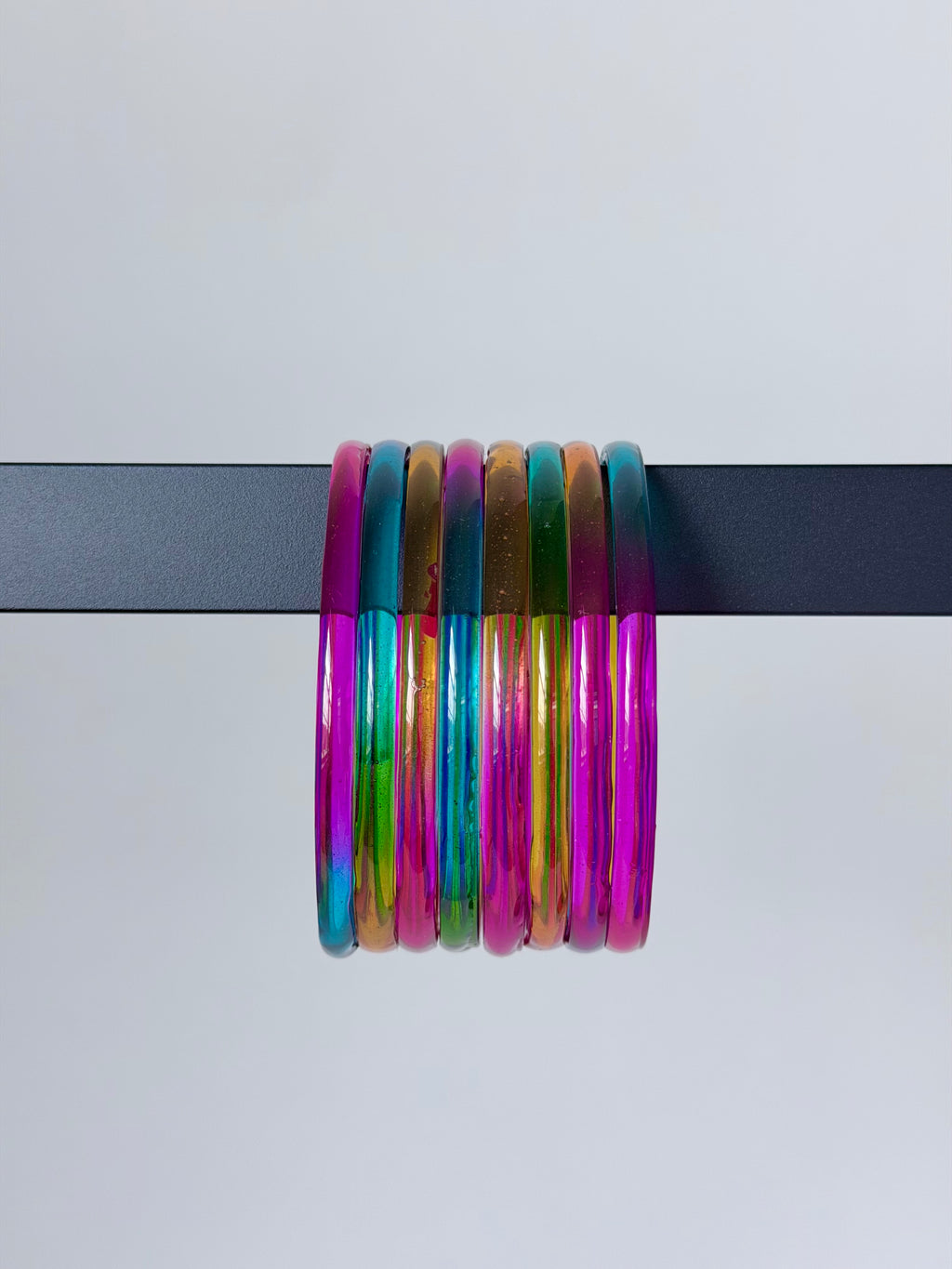 Trending Viral Jelly Bangles – Colorful, Lightweight & Stackable 8 pcs