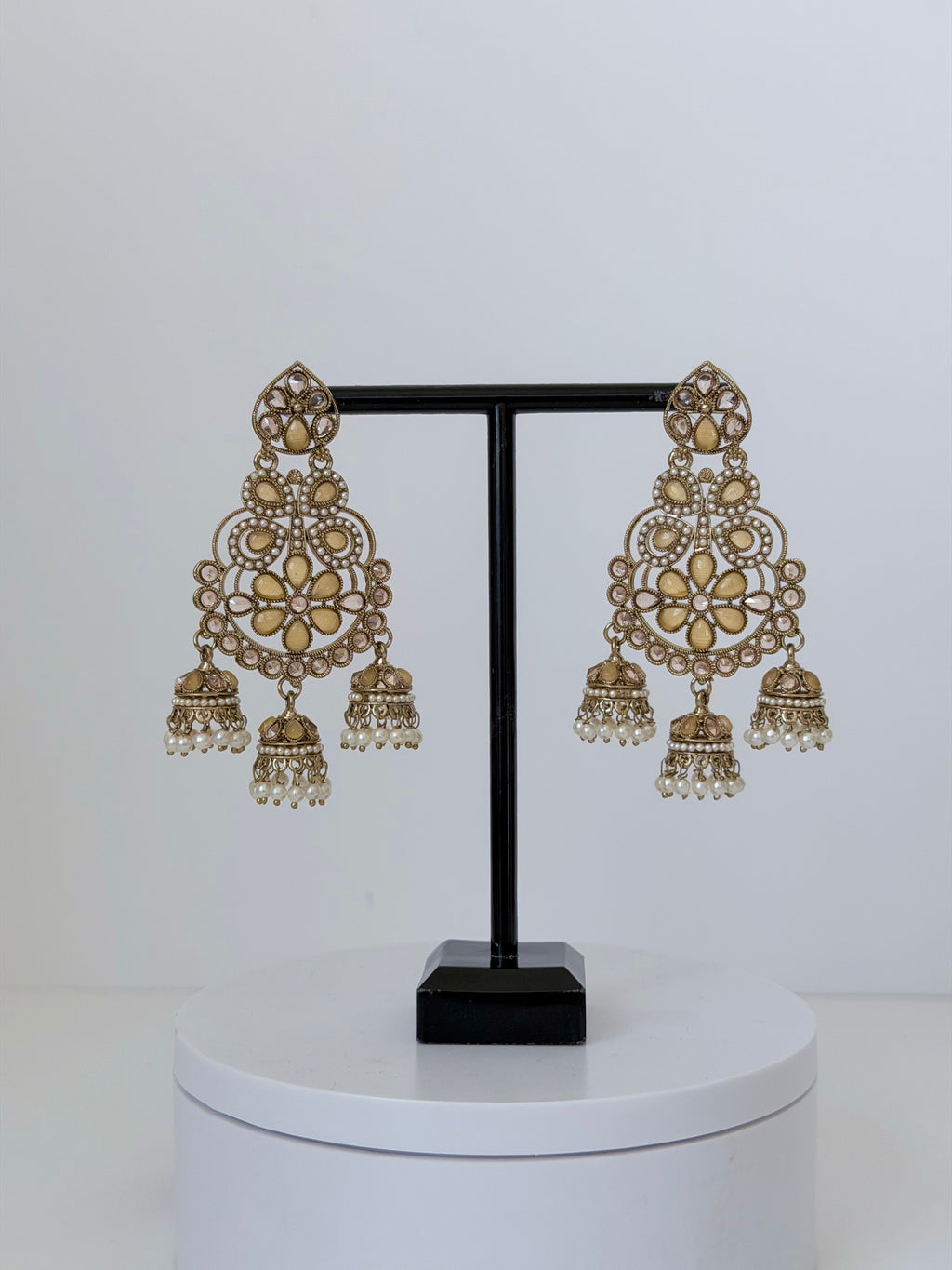 Polki Khwaab Earrings with Jhumka