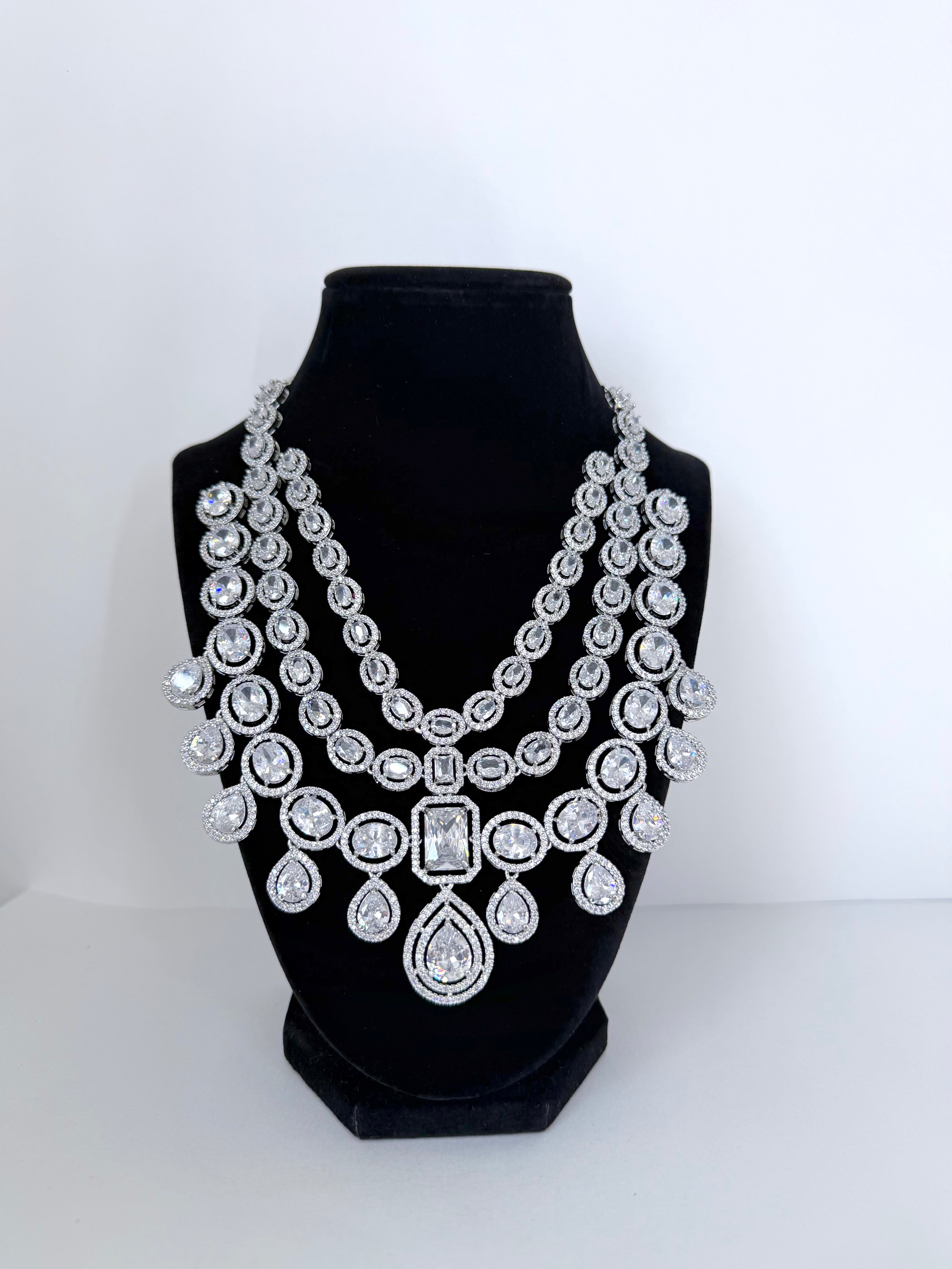 Bridal Shehnaaz American Diamond Set with Earrings