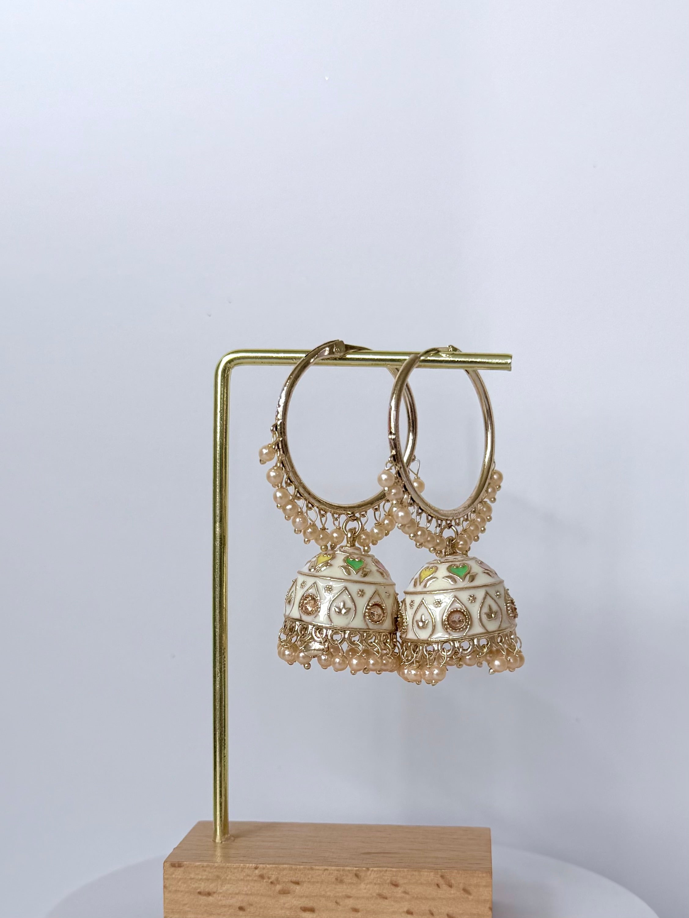 Bollywood Saanvi Meenakari Bali Jhumka