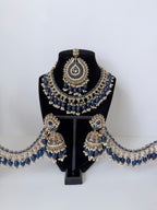 Bollywood Nazakat Necklace set with Sahara Jhumka and Mangtika