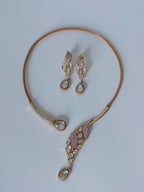 Premium Moissanite Hasli Nura Necklace Set with Earrings