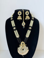 Bollywood Sadia Kundan Mala Set with Jhumka and Mangtika