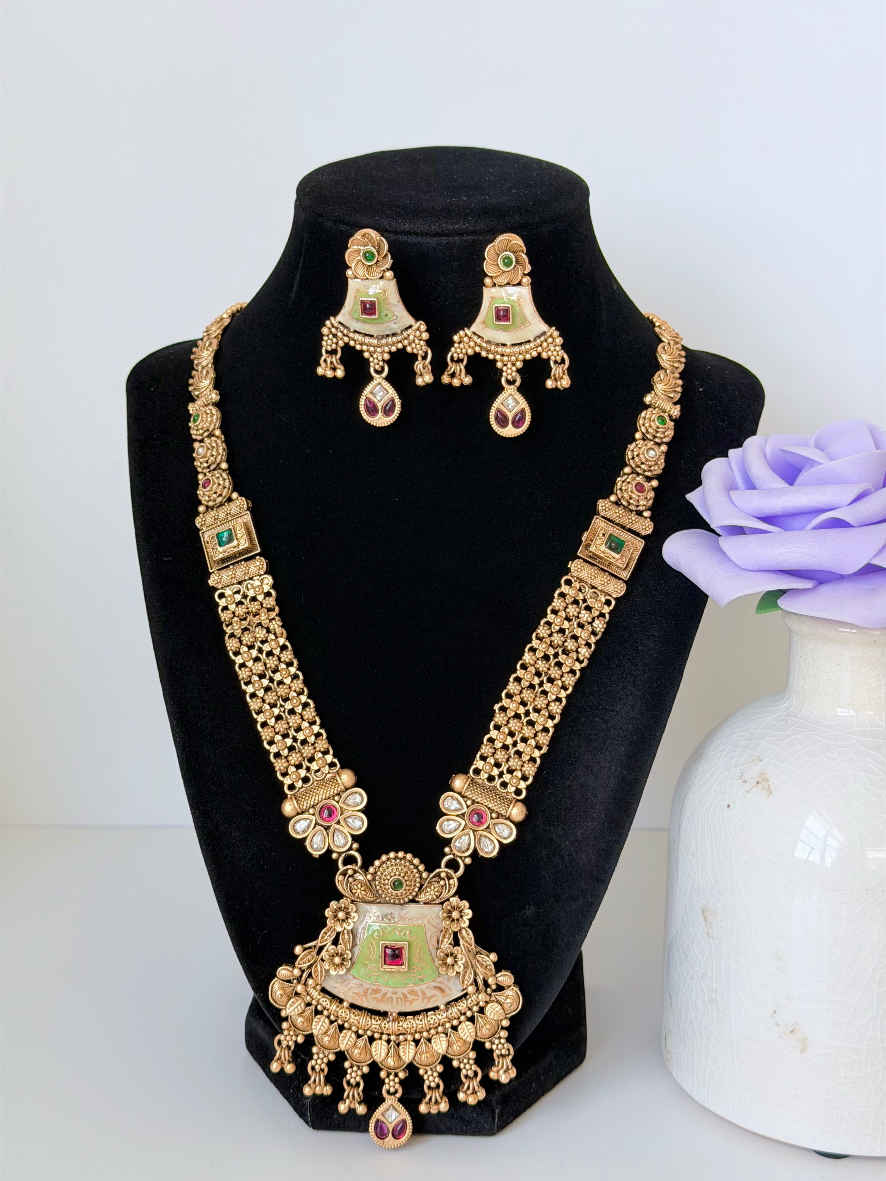 Salma Heritage Meenakari Mala witth Earrings