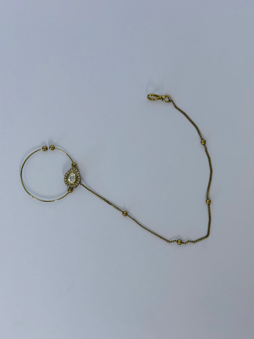 Kundan Nose ring with Chain