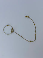 Kundan Nose ring with Chain