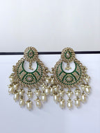 Polki Siya Chandbali Earrings