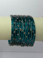 Trending Viral Glass Bangles - Colorful Glass Bangles for All Occasions 12 pcs