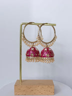 Bollywood Saanvi Meenakari Bali Jhumka