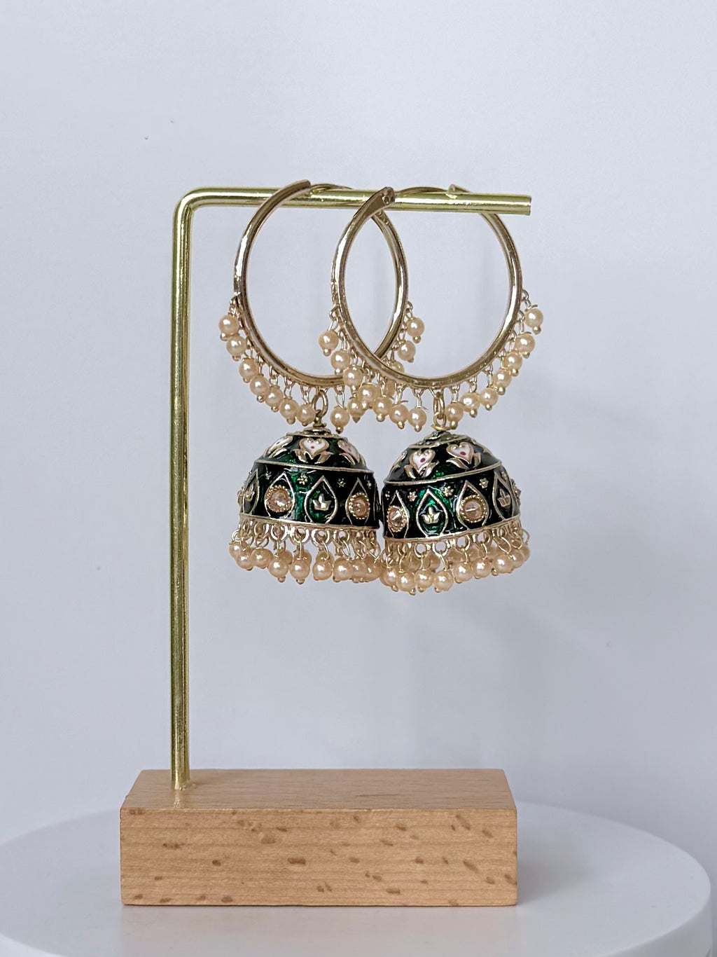 Bollywood Saanvi Meenakari Bali Jhumka