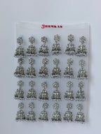 Polki Small Jhumka Pack - 12 Colors Traditional Indian Jewelry with Elegant Pearl Details