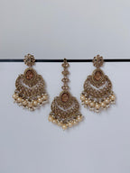 Desi Mohini Pollki Earring and Tikka Set
