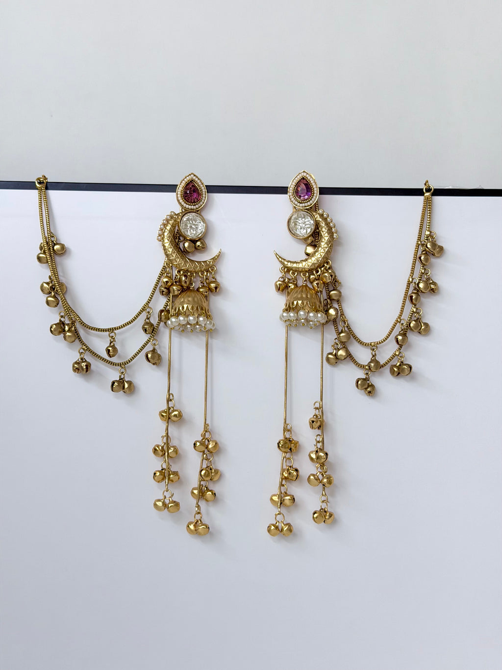 Trending Chand Kashmiri Earrings with Detachable Sahara