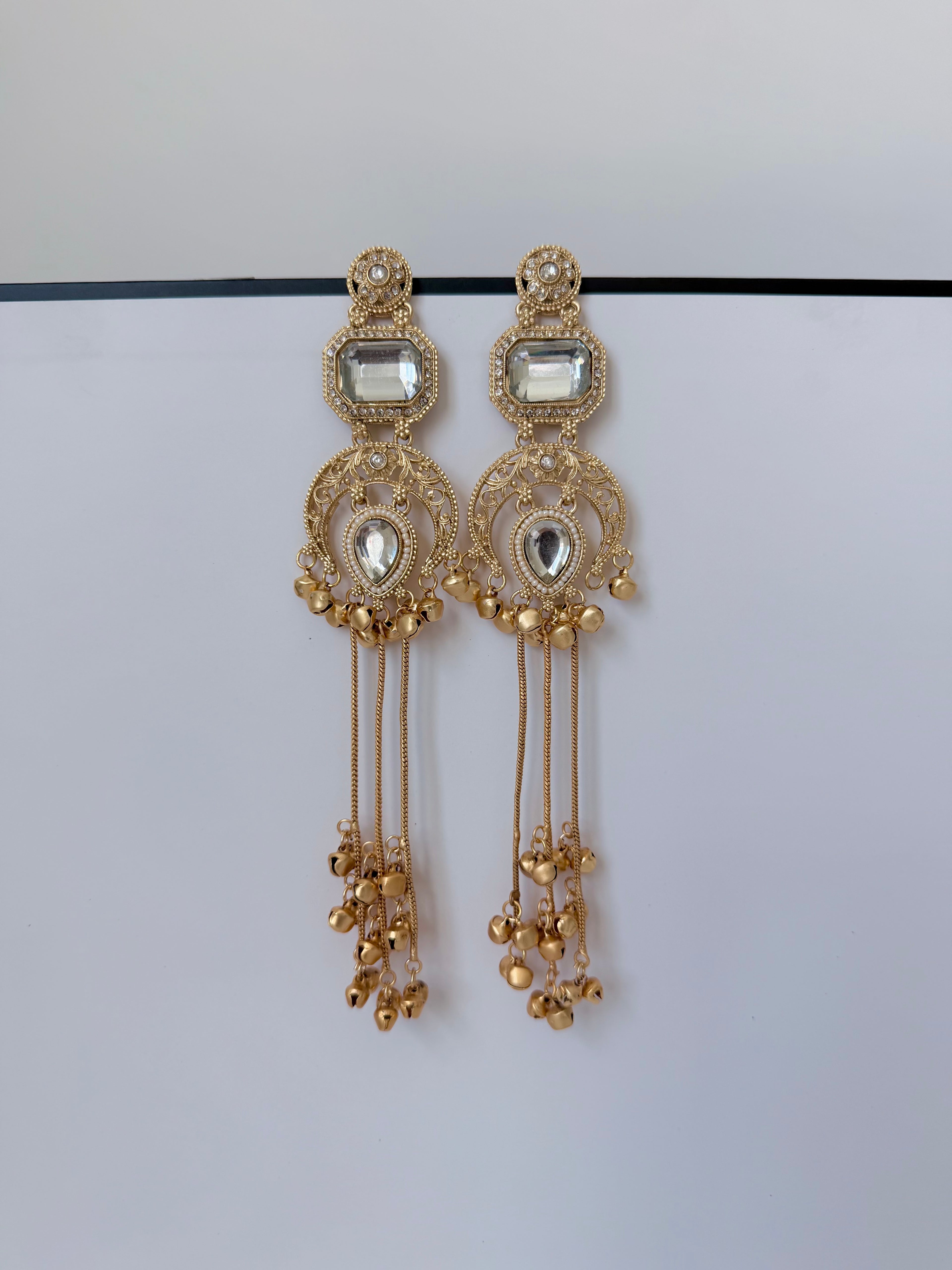 Trending Riona Kashmiri Earrings with Ghungroo
