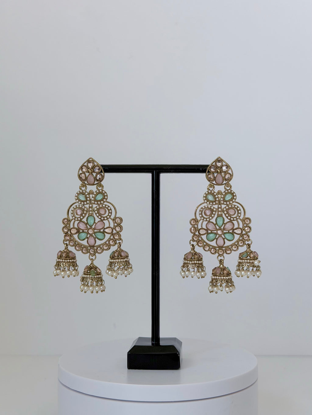 Polki Khwaab Earrings with Jhumka