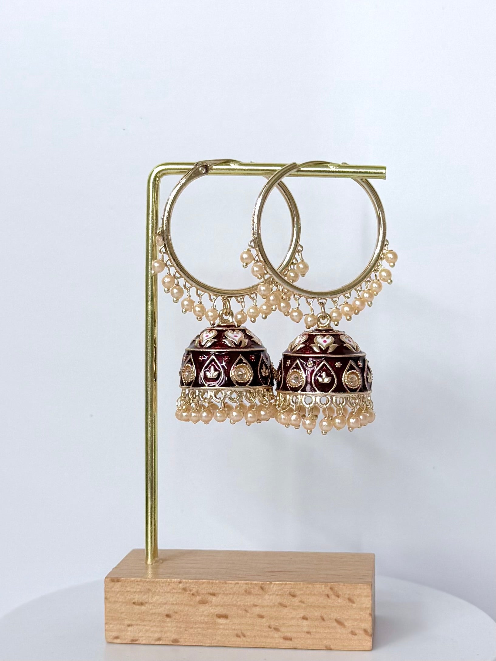 Bollywood Saanvi Meenakari Bali Jhumka
