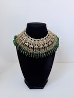 Bollywood Aabira Necklace Set with Chandbali Earrings and Mangtika