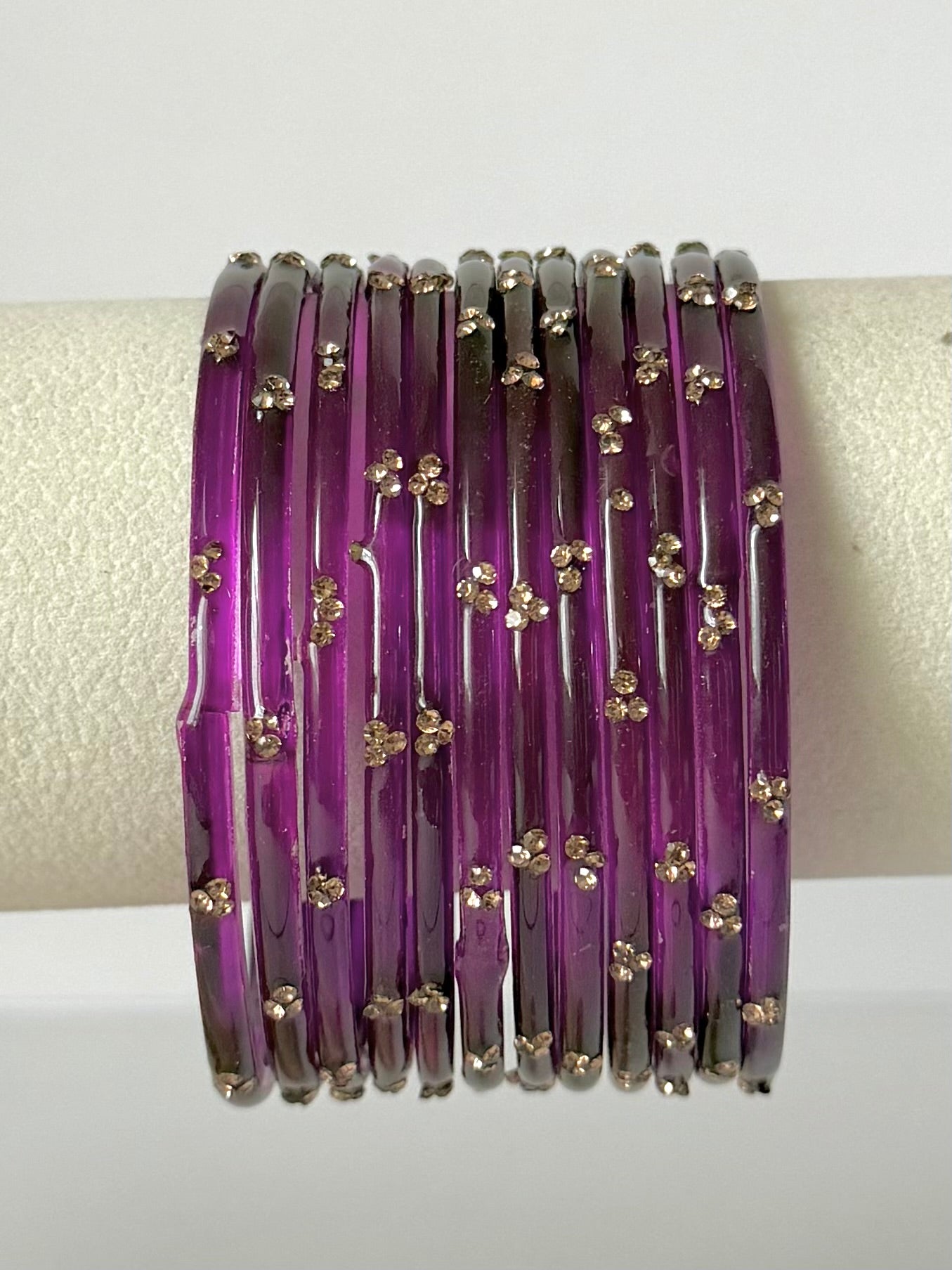 Trending Viral Glass Bangles - Colorful Glass Bangles for All Occasions 12 pcs