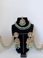 Bollywood Zohra Necklace set with Sahara Jhumka and Mangtika