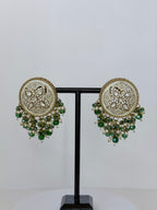 Meenakari Stud Earrings with Pearl & Bead Drops | Traditional Indian Statement Jewelry