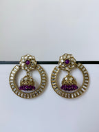 Lightweight Kundan Priya Earrings with Jhumka