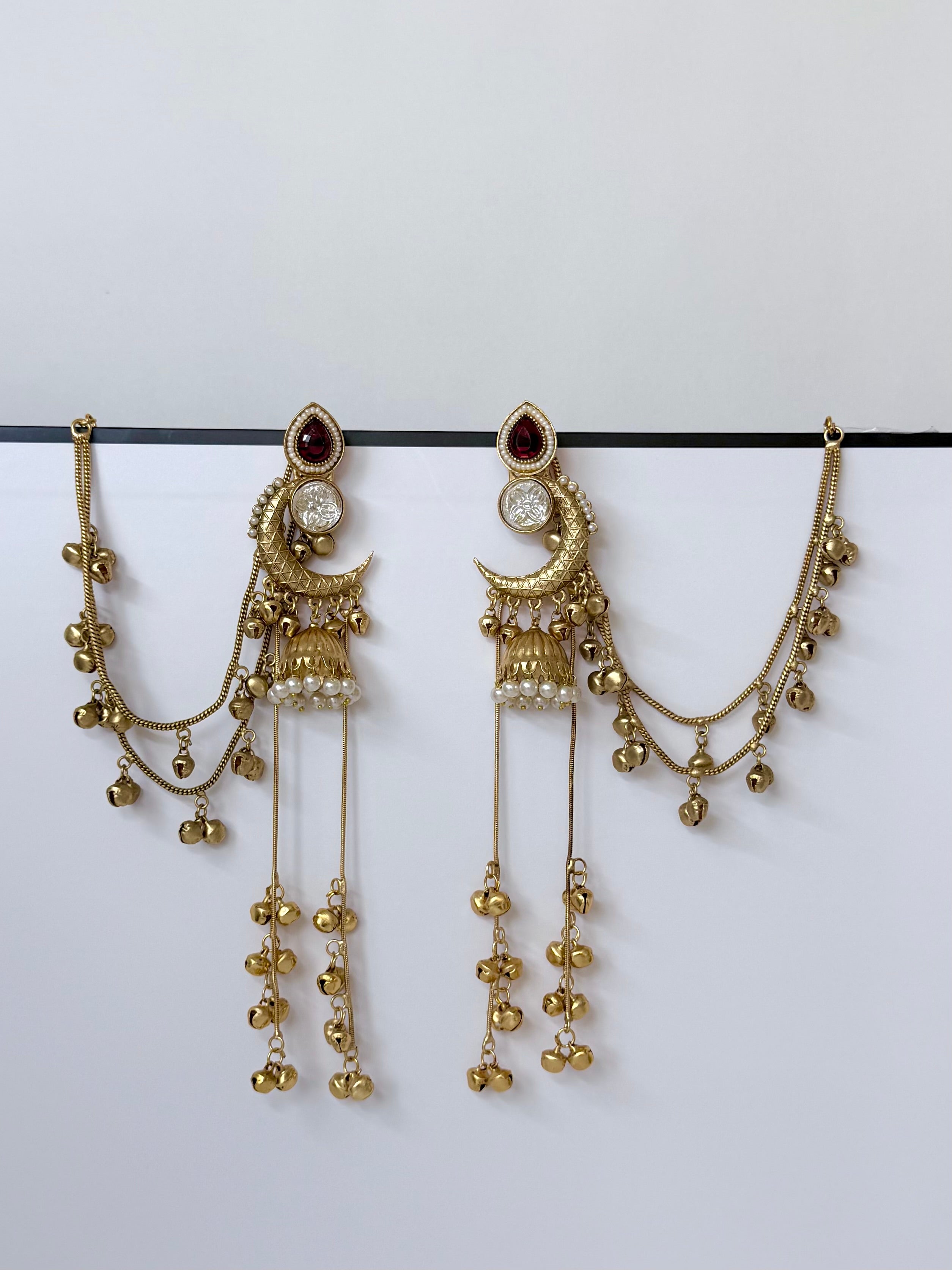 Trending Chand Kashmiri Earrings with Detachable Sahara