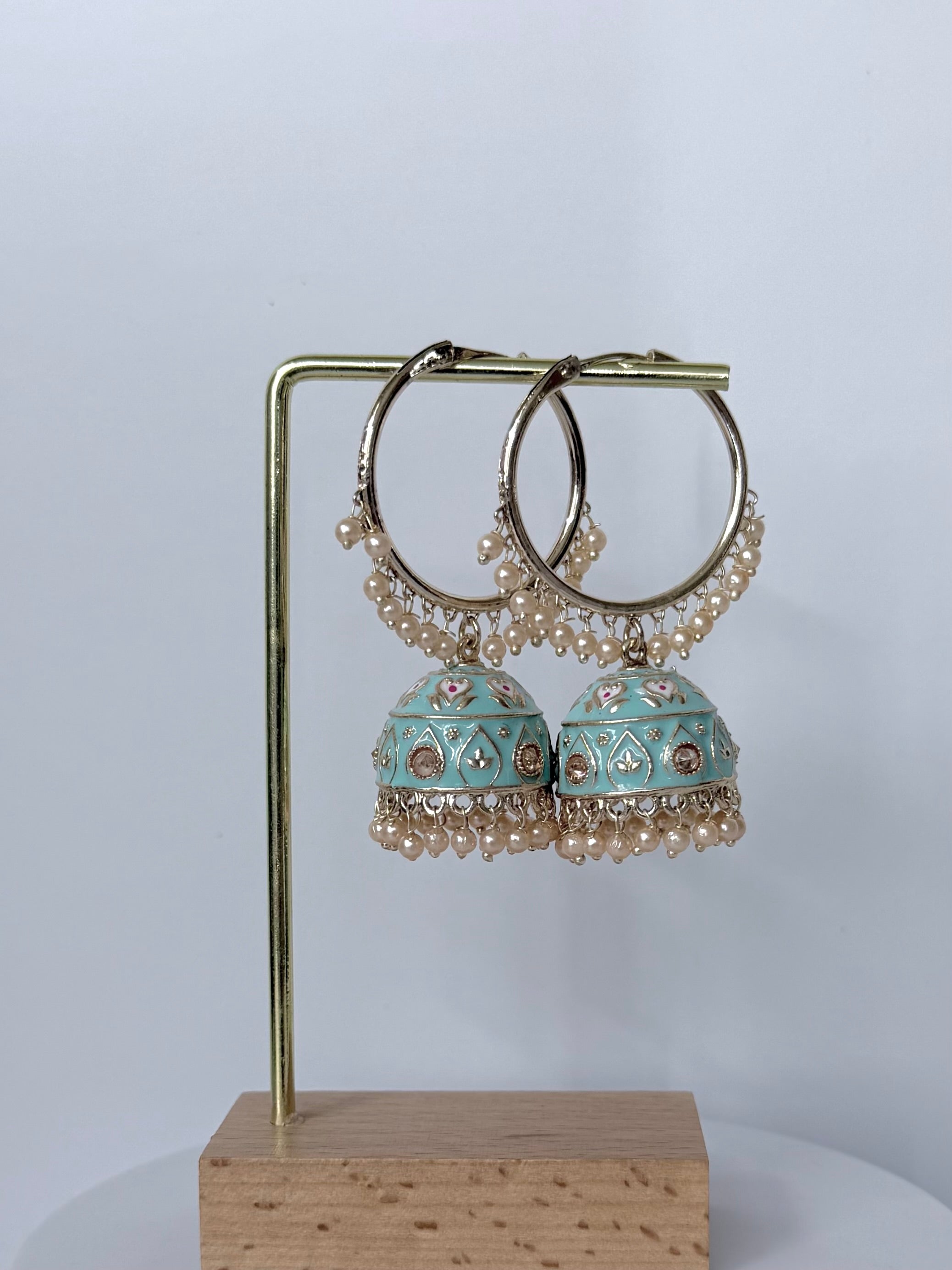 Bollywood Saanvi Meenakari Bali Jhumka