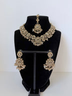 Bollywood Polki Ira Necklace with Earrings and Mangtika