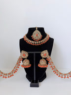 Bollywood Rooh Necklace set with Sahara Jhumka and Mangtika