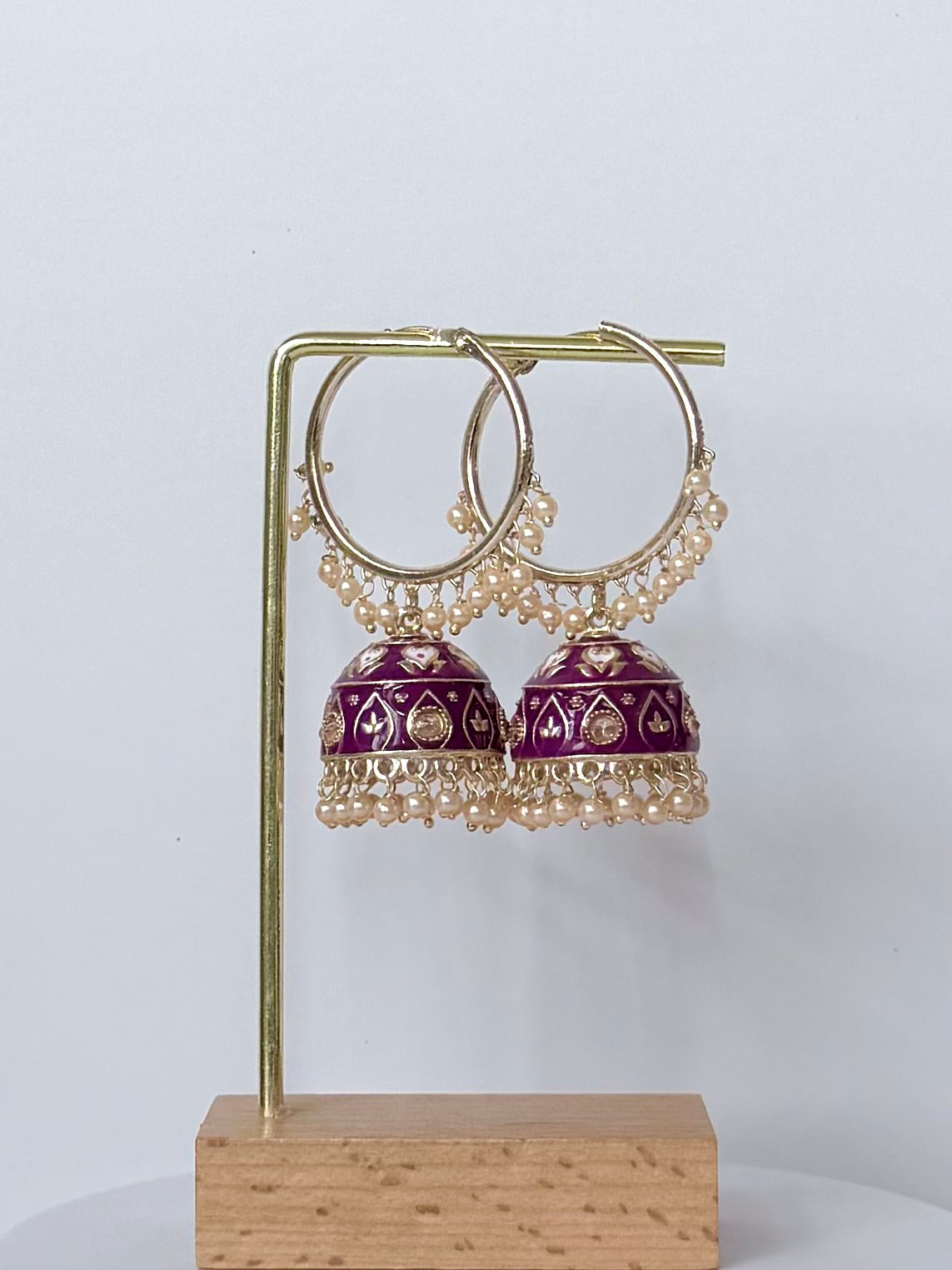 Bollywood Saanvi Meenakari Bali Jhumka