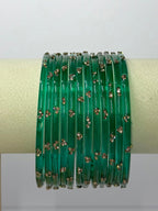 Trending Viral Glass Bangles - Colorful Glass Bangles for All Occasions 12 pcs