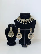 Bollywood Pihu Necklace Set with Earrings and Tikka