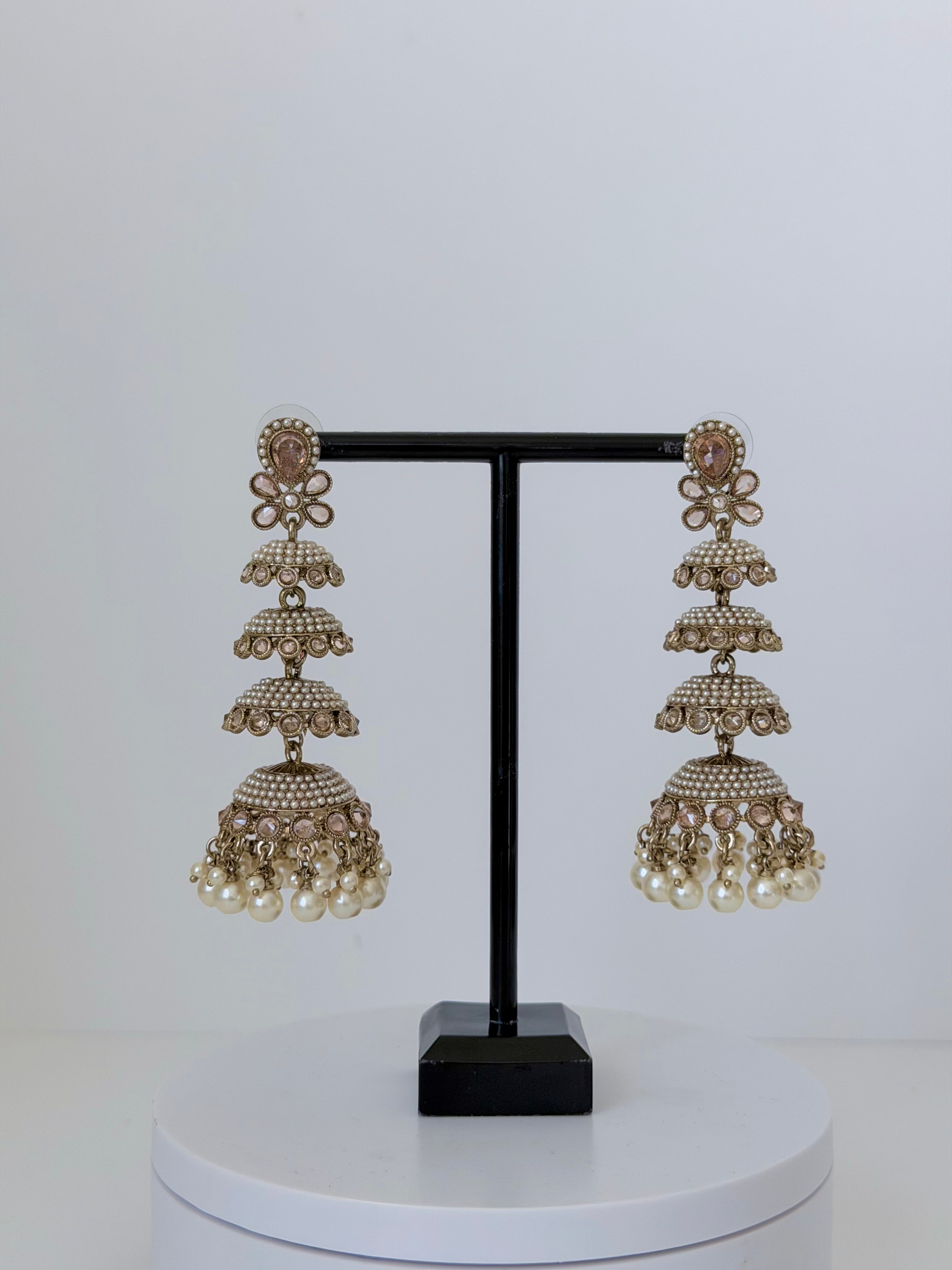 Polki Layered Yashna Jhumka