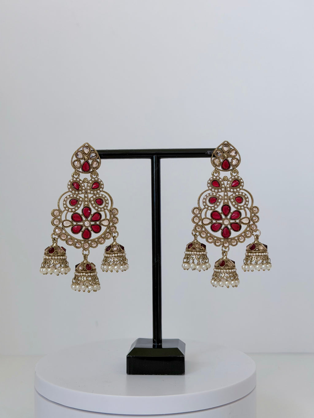 Polki Khwaab Earrings with Jhumka