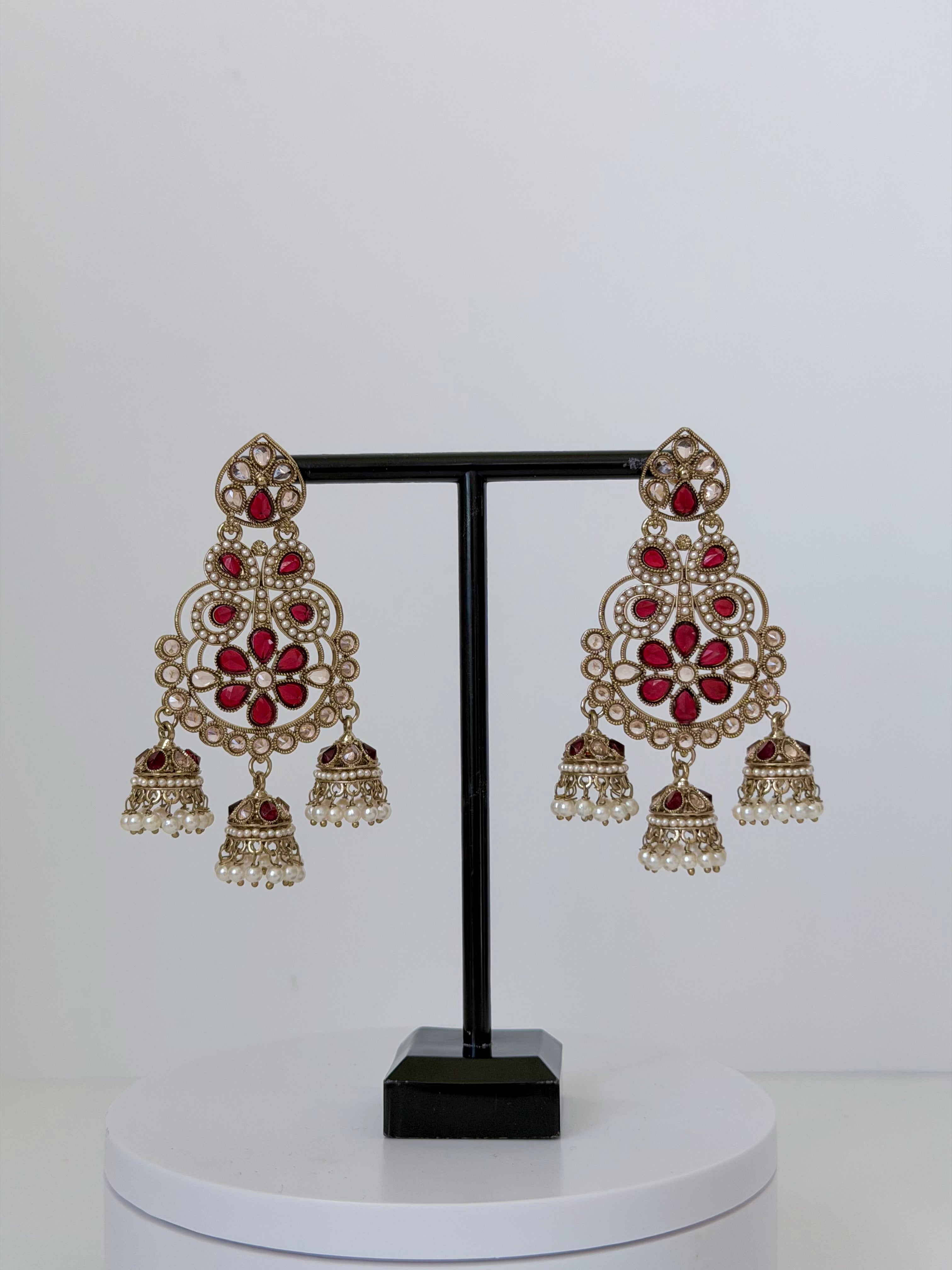 Polki Khwaab Earrings with Jhumka