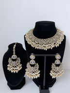 Bollywood Polki Azmira Lightweight Necklace set with Earrings and Tikka